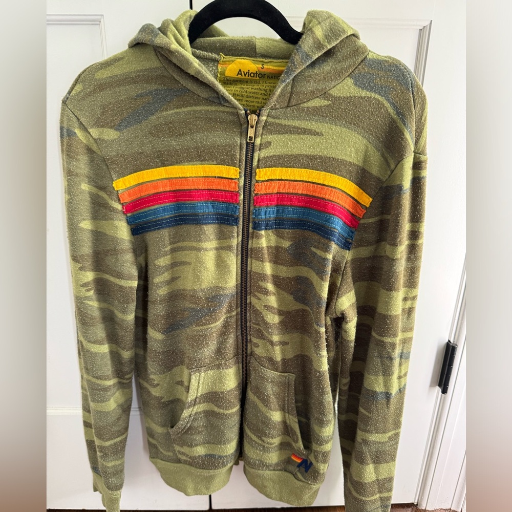 Aviator nation zip up hoodie
